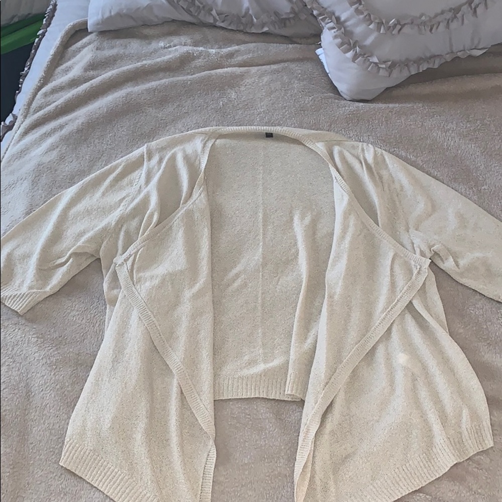 Short Sleeve Open Sweater